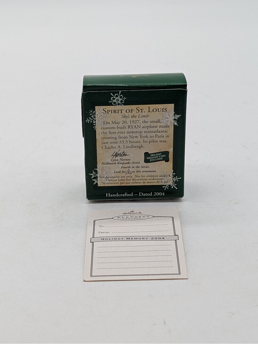 2004 Hallmark Keepsake Miniature Ornament Spirit of St Louis Skys the Limit 4 - Picture 8 of 8
